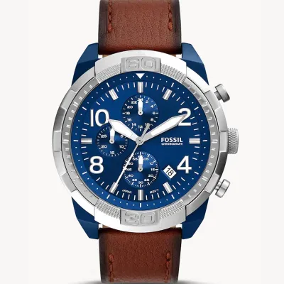 Fossil Bronson Chronograph Luggage Lite Hide™ Leather Men’s Watch